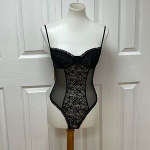 Victoria Secret‎ Black Bodysuit 34B -In Bag.